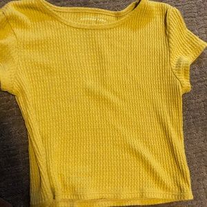 yellow american eagle shirt